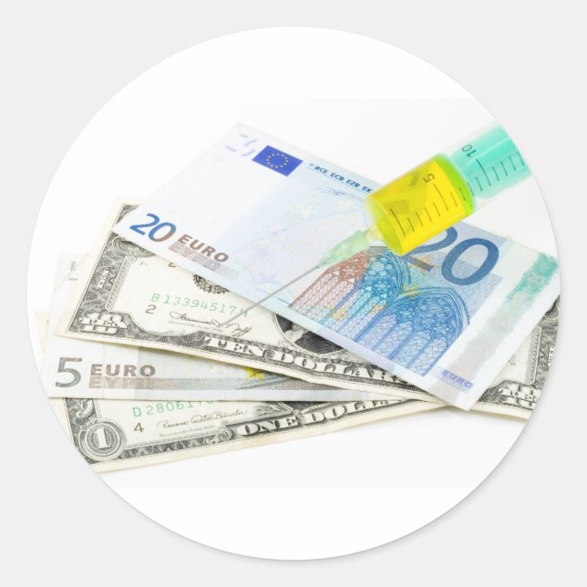 Economic Injection Classic Round Sticker (Front)
