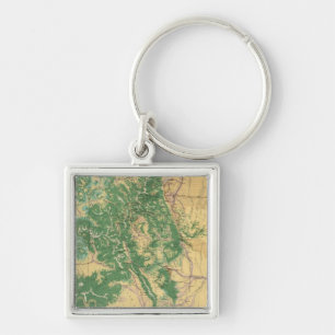 Economic Map of Colorado Key Ring