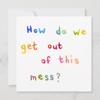 Economic meltdown personal mess unique art words