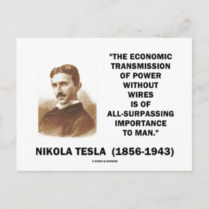 Economic Transmission Of Power Without Wires Postcard