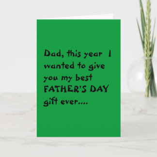 "Economical" Father's Day card