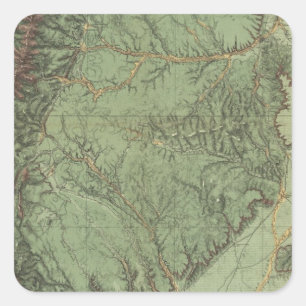 Economical Features of Colorado and New Mexico Square Sticker