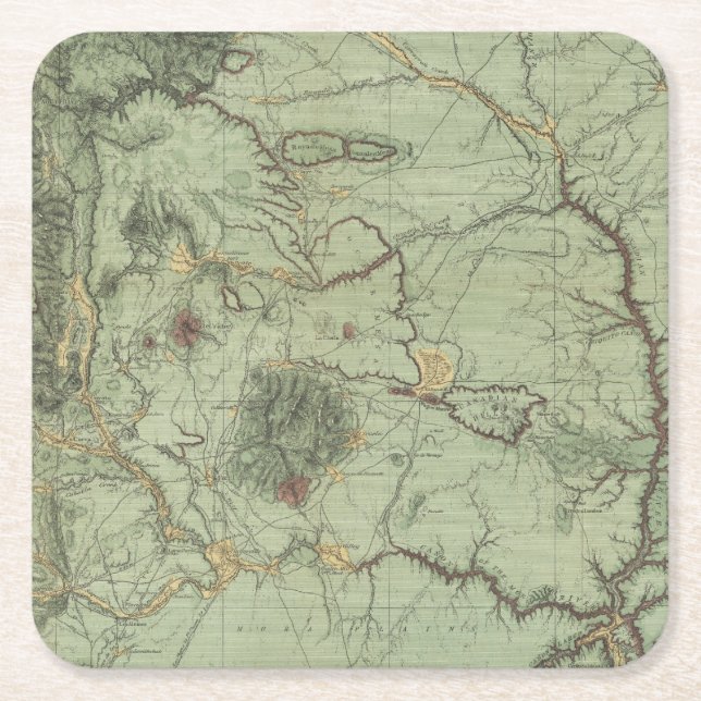 Economical Features of New Mexico Square Paper Coaster (Front)