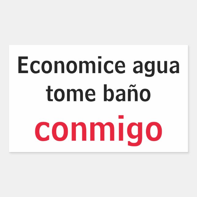 Economice agua rectangular sticker (Front)