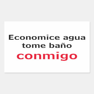 Economice agua rectangular sticker