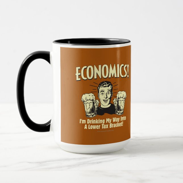 Economics: Drinking Lower Tax Bracket Mug (Left)
