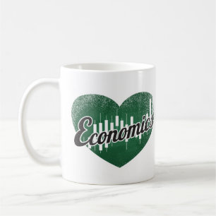 Economics Retro Heart Blackboard Love Coffee Mug