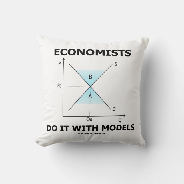 Economists Do It With Models (Supply Demand Curve) Cushion (Front)