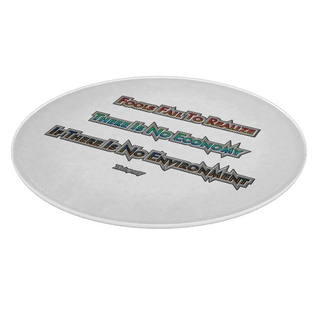 Economy vs Environment Cutting Board (Corner)