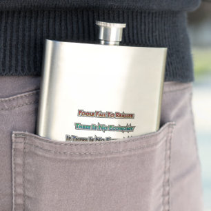 Economy vs Environment Hip Flask