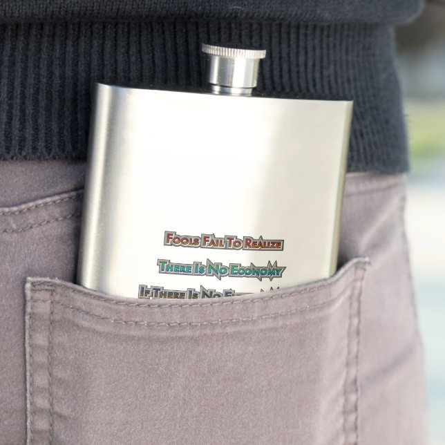 Economy vs Environment Hip Flask (In Situ)