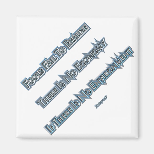Economy vs Environment Magnet (Front)