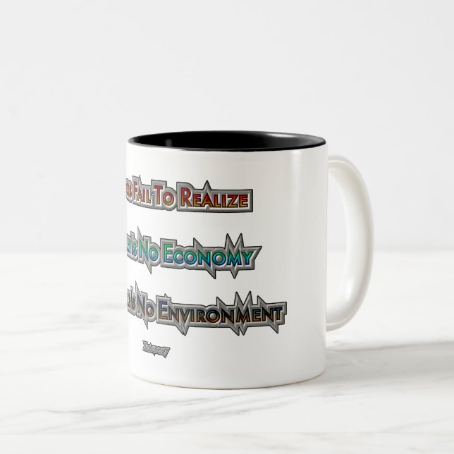 Economy vs Environment Two-Tone Coffee Mug (Front Right)