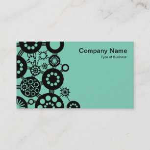 Ecosystem - Black on Light Green 7dcfb6 Business Card