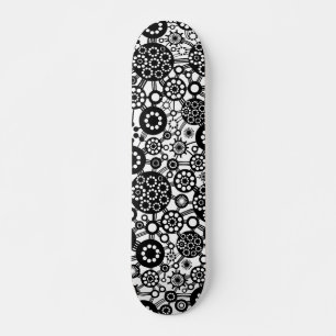 Ecosystem - Black on White Skateboard