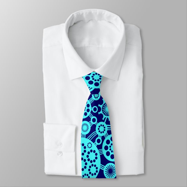 Ecosystem - Ice Blue on Dp Navy Tie (Tied)