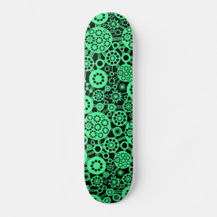 Ecosystem - Mint Green on Black Skateboard