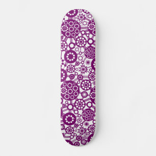 Ecosystem - Plum on White Skateboard