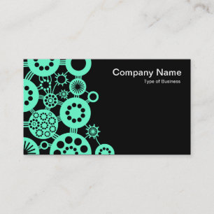 Ecosystem - Turquoise on Black Business Card