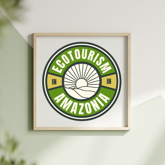 Ecotourism in Amazonia Rainforest Slow Travel Logo Poster (Creator Uploaded)