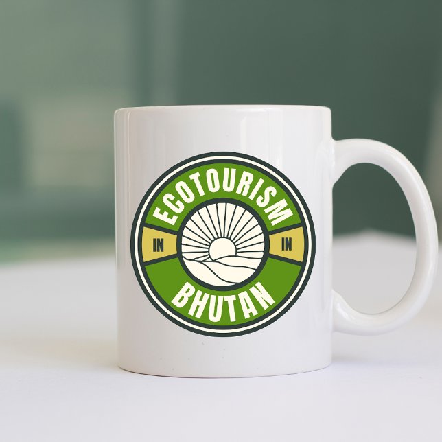 Ecotourism in Bhutan Himalaya Slow Travel Logo Coffee Mug (Creator Uploaded)