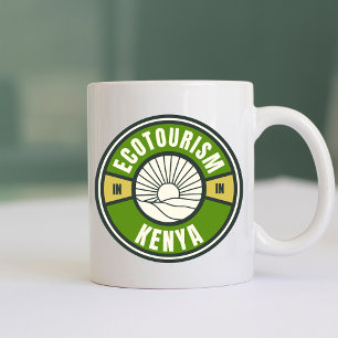 Ecotourism Kenya Africa Green Slow Travel Logo Coffee Mug