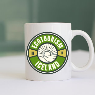 Ecotourism Nordic Iceland Green Slow Travel Logo Coffee Mug
