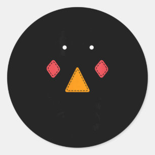 Ecrow Face Eyelashes Funny Y Halloween Costume Classic Round Sticker