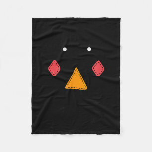 Ecrow Face Eyelashes Funny Y Halloween Costume Fleece Blanket