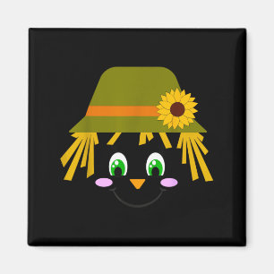 Ecrow Face Eyelashes In Hat Suower Halloween Magnet