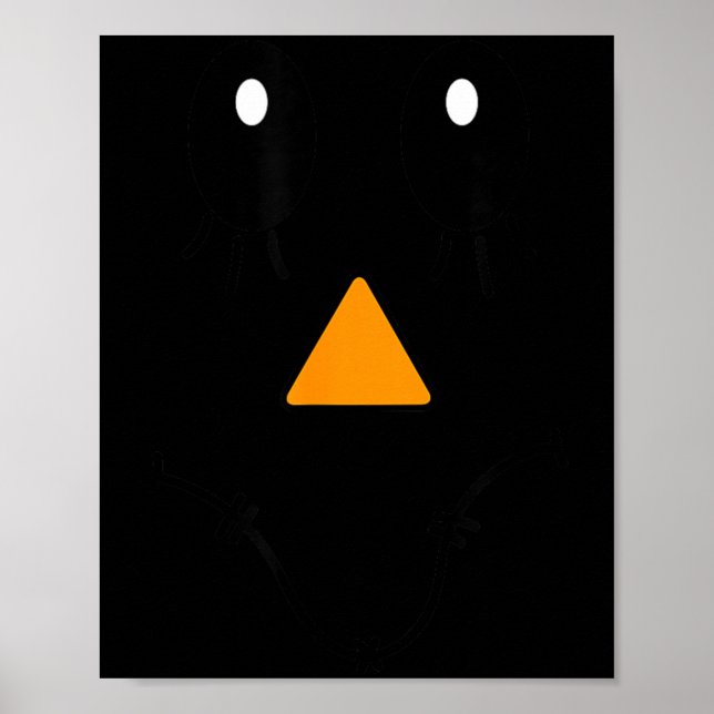 Ecrow Face Funny Y Sad Halloween Costume Poster (Front)