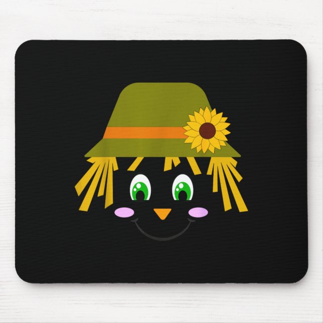 Ecrow Face In A Hat Suower Funny Halloween Costume Mouse Pad (Front)