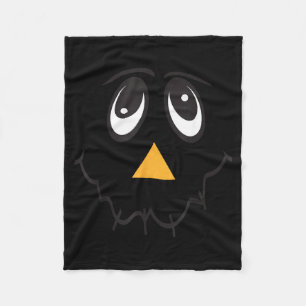 Ecrow Face Smile Funny Thanksgiving Halloween Fleece Blanket