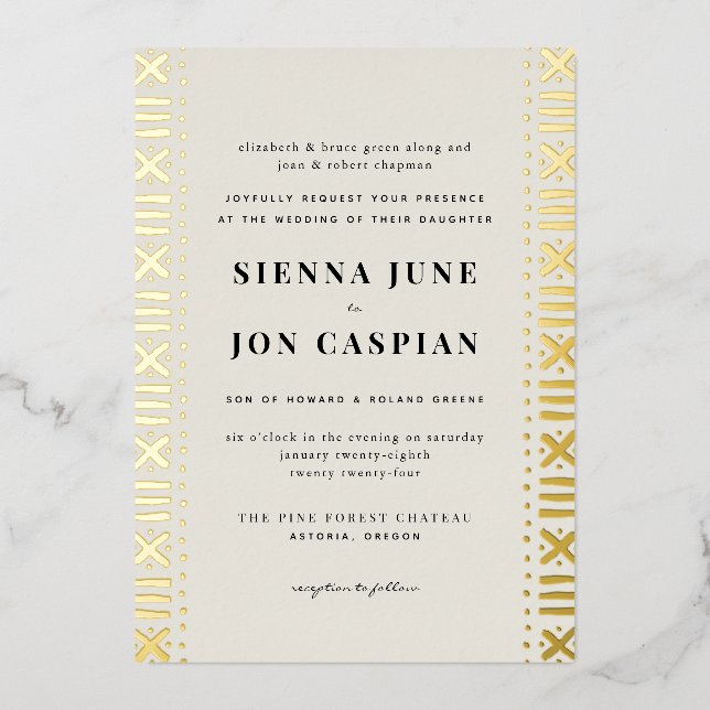 Ecru Boho Mudcloth Border (Front)