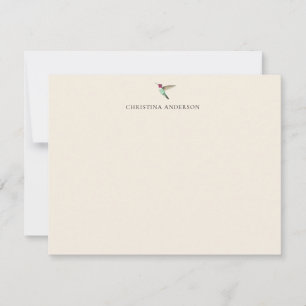Ecru Hummingbird  Card