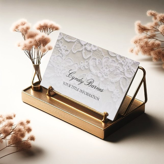 Ecru Lace Business Card (Creator Uploaded)