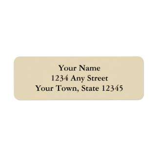 Ecru or Beige Printed Return Address Labels