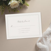 Ecru Triple Formal Elegant Modern Classic Wedding