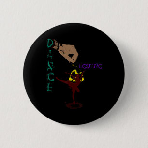 Ecstatic Dance Llerina Dancer In A Tutu Freestyle  6 Cm Round Badge
