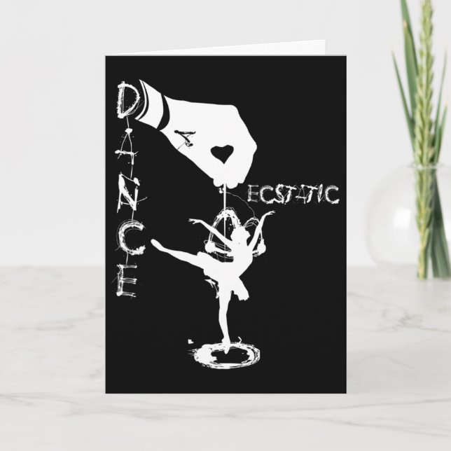 Ecstatic Dance Llerina Dancer In A Tutu Freestyle  Card (Front)