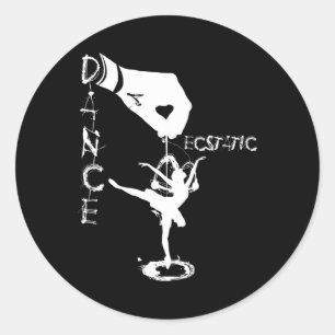 Ecstatic Dance Llerina Dancer In A Tutu Freestyle  Classic Round Sticker