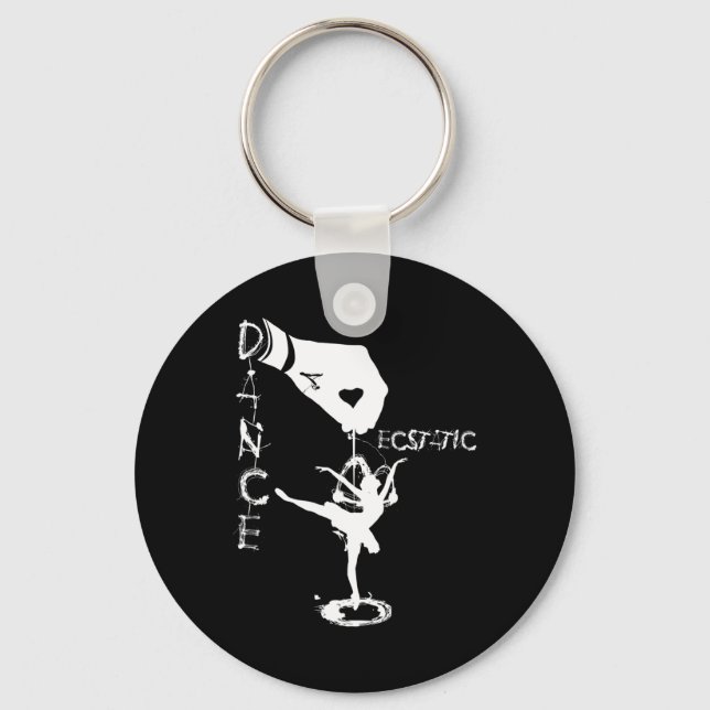 Ecstatic Dance Llerina Dancer In A Tutu Freestyle  Key Ring (Front)