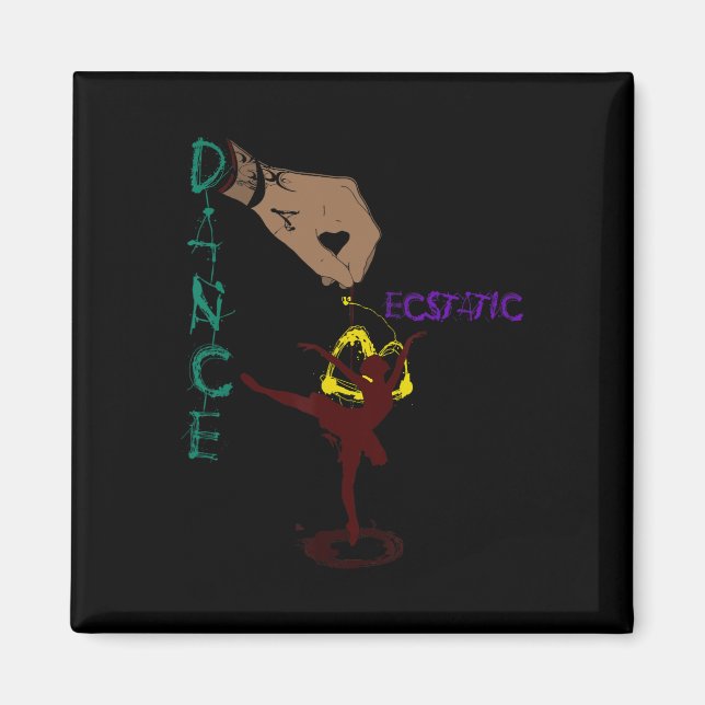 Ecstatic Dance Llerina Dancer In A Tutu Freestyle  Magnet (Front)