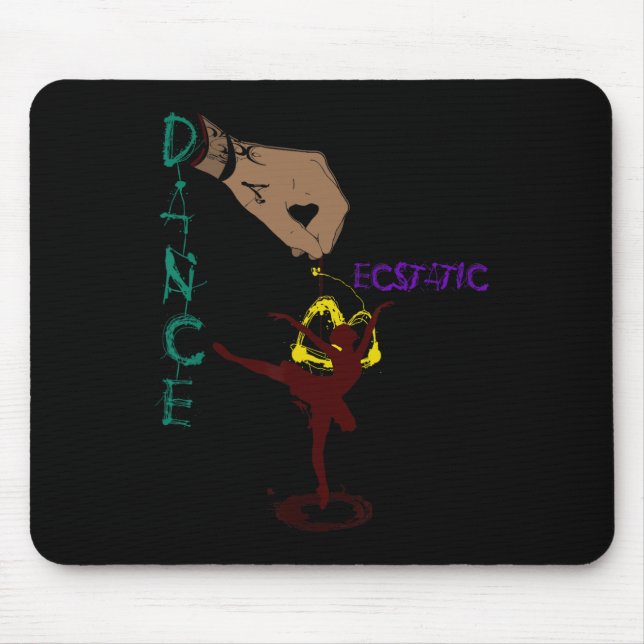 Ecstatic Dance Llerina Dancer In A Tutu Freestyle  Mouse Pad (Front)