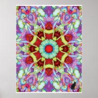 Ectoplasm Kinetic Collage Kaleidoscope Poster