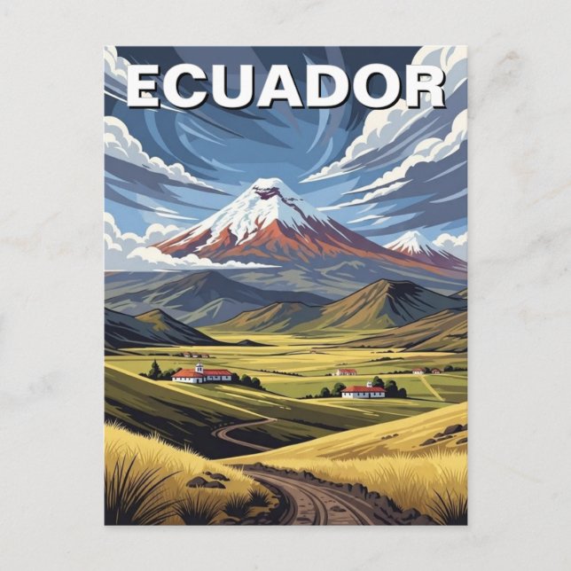 Ecuador Avenue of the Volcanoes travel Postcard (Front)