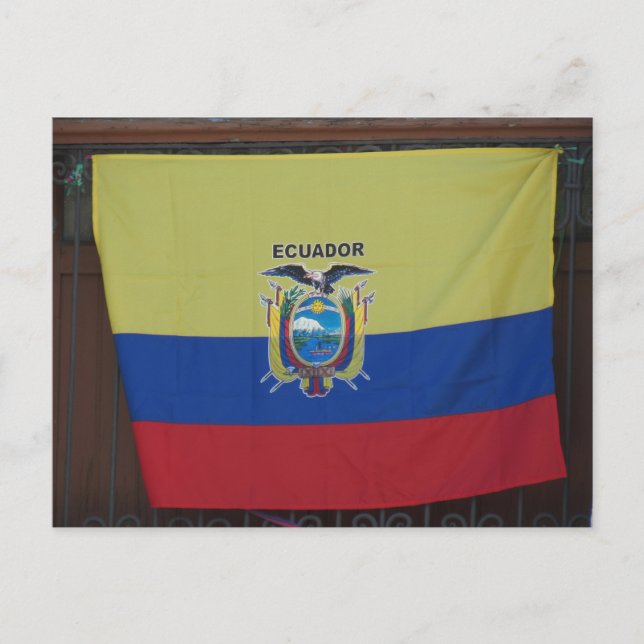 ecuador bandera postcard (Front)