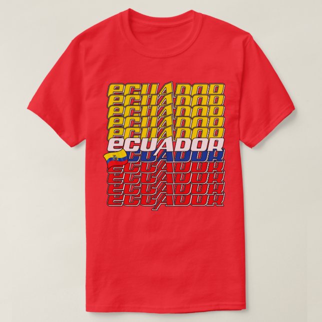 Ecuador Cascade text 3 T-Shirt (Design Front)