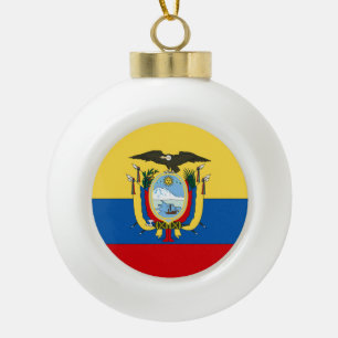 Ecuador Ceramic Ball Christmas Ornament