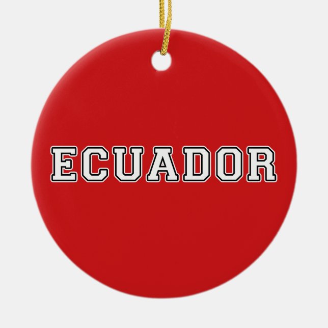 Ecuador Ceramic Ornament (Front)